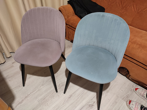 Стул на металлокаркасе Gabi 1 light purple / black фото покупателя 923