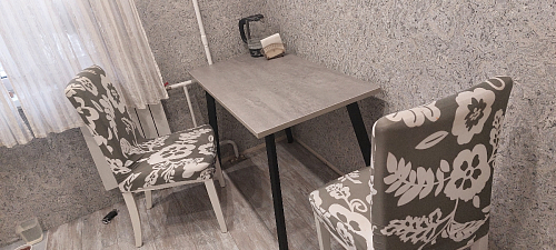 Стол Тринити Лофт 120 32 мм бетон / черный матовый фото покупателя 431