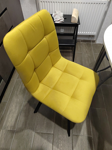 Стул на металлокаркасе Чилли К темно-серый (velutto 32) / черный фото покупателя 269