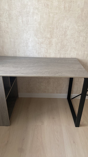 Письменный стол Битти Лофт 116х60х75 креатель / черный матовый фото покупателя 51