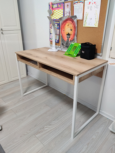 Письменный стол Леон Лофт черный матовый / дуб вотан фото покупателя 33