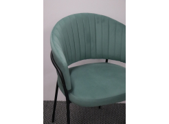 Стул на металлокаркасе Лео светло-серый / черный из шоурума 2