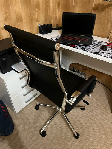 Компьютерное кресло Reus черная сетка / хром фото покупателя 85