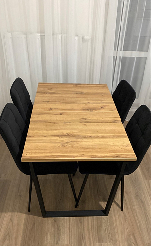 Деревянный стол Лота Лофт 140х80 дуб крафт табачный / черный матовый фото покупателя 594