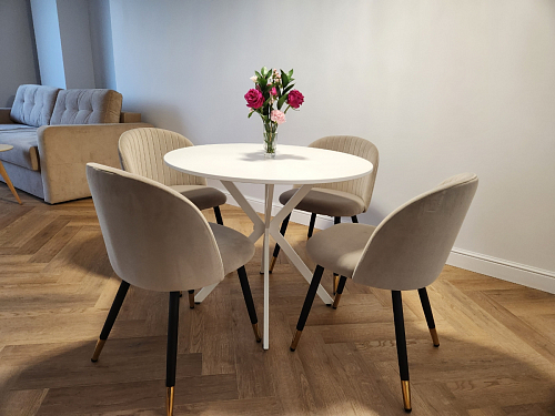 Стул на металлокаркасе Gabi latte / gold / black фото покупателя 462