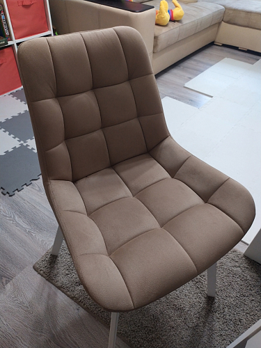 Стул на металлокаркасе Челси бежевый / белый каркас фото покупателя 118