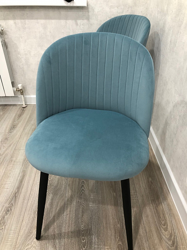 Стул на металлокаркасе Gabi dark beige / black / silver фото покупателя 474