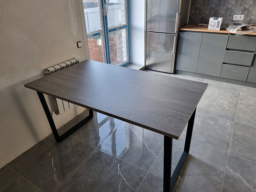 Деревянный стол Лота Лофт 140х80 дуб крафт табачный / черный матовый фото покупателя 306