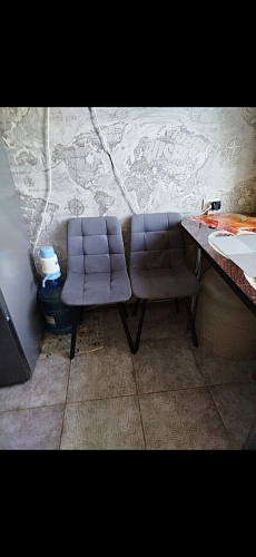 Стул на металлокаркасе Чилли К черный / зеленый фото покупателя 506