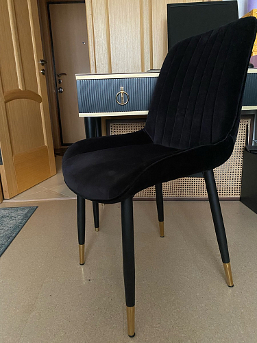 Стул на металлокаркасе Seda 1 latte / black / gold фото покупателя 9