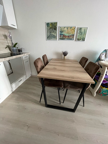 Деревянный стол Лота Лофт 120x75 дуб крафт табачный / черный матовый фото покупателя 871