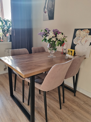 Стул на металлокаркасе Челси К бирюзовый / черный фото покупателя 2