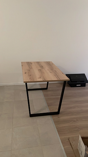 Деревянный стол Лота Лофт 120х75 белый матовый / дуб крафт золотой фото покупателя 246