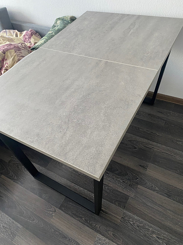 Стол раскладной Лота Лофт 120 25 мм юта / черный матовый фото покупателя 838