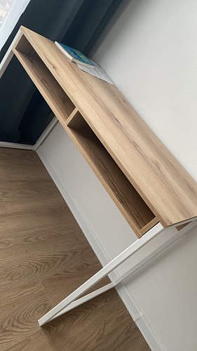 Письменный стол Леон Лофт черный матовый / дуб вотан фото покупателя 114