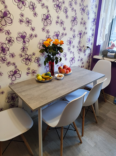 Стол Тринити Лофт 120 32 мм дуб галифакс табако / черный матовый фото покупателя 362