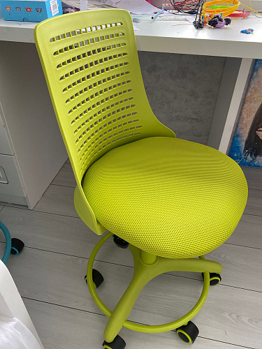 Компьютерное кресло Kiddy салатовое ткань (сетка) фото покупателя 32