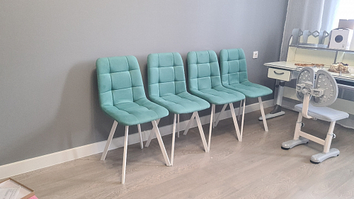 Стул на металлокаркасе Чилли К кирпичный / черный фото покупателя 571