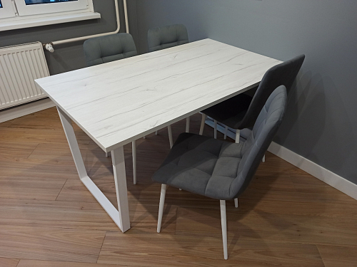 Стол раскладной Лота Лофт 120 25 мм юта / черный матовый фото покупателя 875