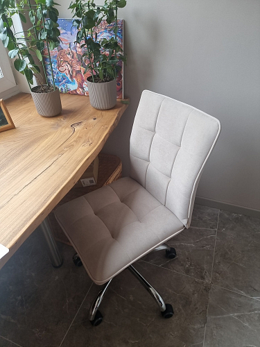 Компьютерное кресло One/Ван флок молочный 4 фото покупателя 7