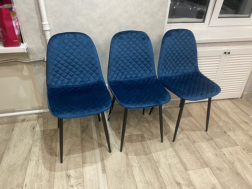 Стул на металлокаркасе Capri blue / white фото покупателя 16