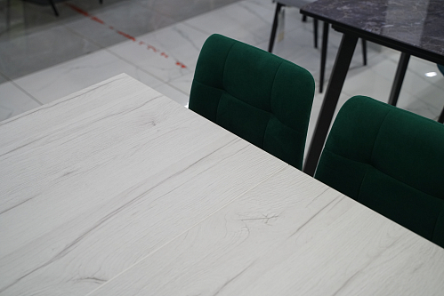 Деревянный стол Лота Лофт 140х80 черный матовый / бетон светлый из шоурума 2