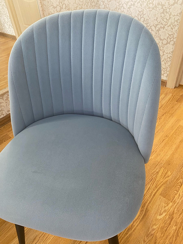 Стул на металлокаркасе Gabi 1 light purple / black / gold фото покупателя 244