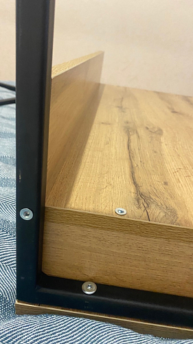 Письменный стол Лео Лофт черный матовый / дуб делано темный фото покупателя 24