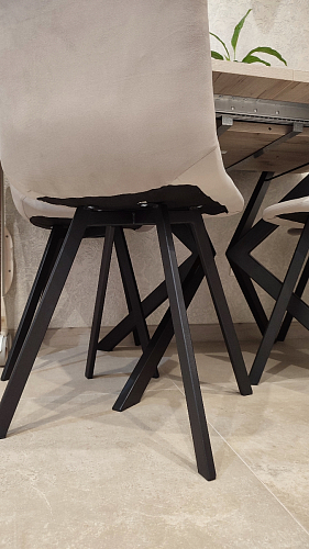 Стул на металлокаркасе Чилли синяя ткань / белый фото покупателя 1473