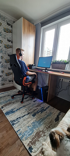 Компьютерное кресло Runner черное / зеленое 36-6 / tw-26 / tw-12 кожзам / ткань фото покупателя 2