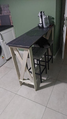 Барный стул Лофт ткань канди грей / черный матовый фото покупателя 231