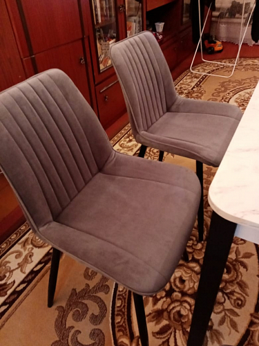 Комплект стульев Вейв 4 шт светло-серый / черный фото покупателя 199