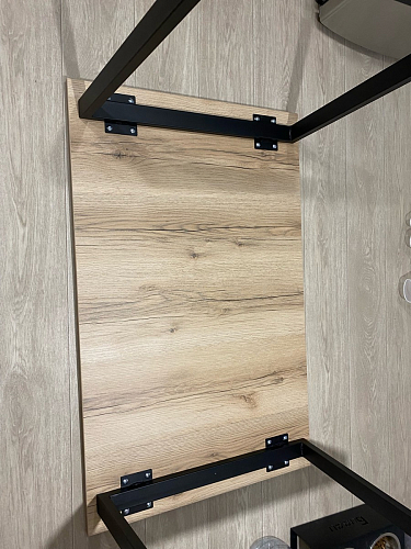 Деревянный стол Лота Лофт 120x75 дуб крафт табачный / черный матовый фото покупателя 916