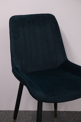 Стул на металлокаркасе Seda 1 blue / black / gold из шоурума 19