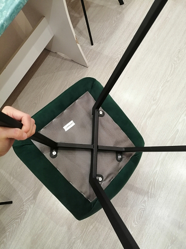 Стул на металлокаркасе Чилли бежевый / белый каркас фото покупателя 1066