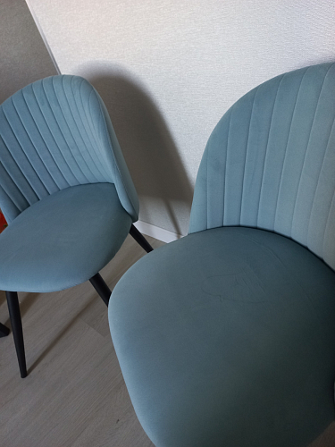 Стул на металлокаркасе Gabi dark beige / black / silver фото покупателя 402