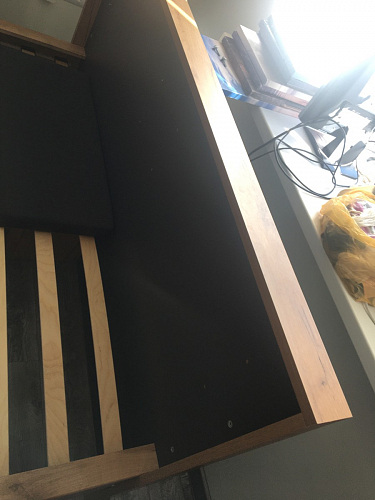 Двуспальная кровать Клауд 160х200 парящая дуб крафт золотой / антрацит фото покупателя 26