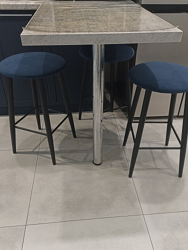 Полубарный стул Гангток крутящийся графит / черный матовый фото покупателя 4