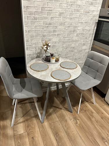 Стул на металлокаркасе Чилли К темно-серый (velutto 32) / черный фото покупателя 260