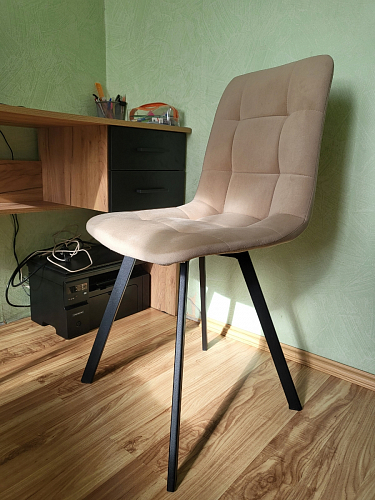 Стул на металлокаркасе Чилли зеленый / черный фото покупателя 884