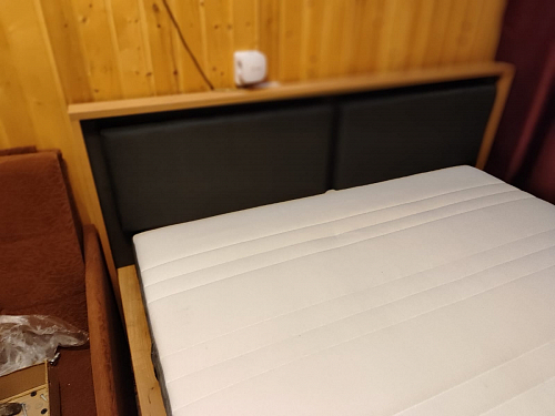 Двуспальная кровать Клауд 160х200 парящая дуб крафт золотой / антрацит фото покупателя 287