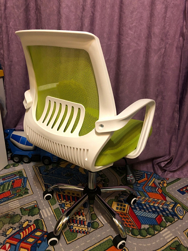 Компьютерное кресло Ergoplus белое / голубое фото покупателя 19