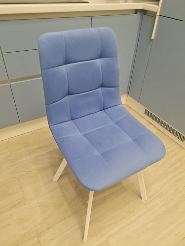 Стул на металлокаркасе Чилли синий / белый фото покупателя 1382