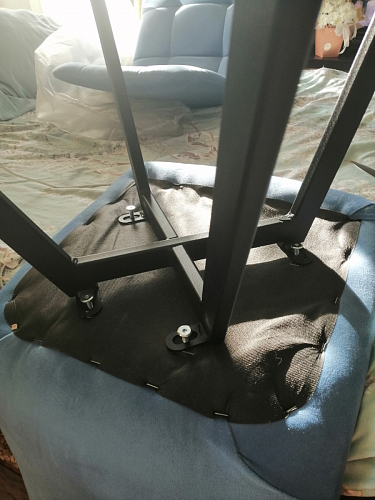 Стул на металлокаркасе Чилли синяя ткань / белый фото покупателя 735