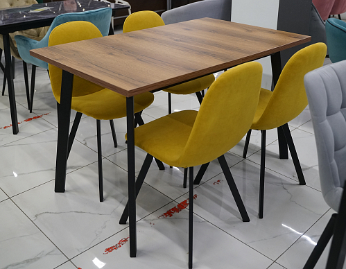 Стол раскладной Колон Лофт 120 25 мм дуб вотан / черный матовый из шоурума 4