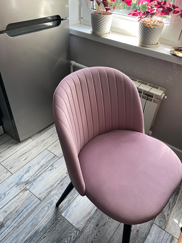 Стул на металлокаркасе Gabi 1 light blue / black / gold фото покупателя 45