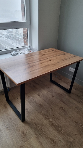 Стол раскладной Лота Лофт 120 25 мм юта / черный матовый фото покупателя 856