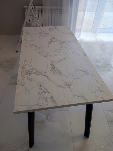 Стол Тринити Лофт 120 32 мм дуб галифакс табако / черный матовый фото покупателя 137