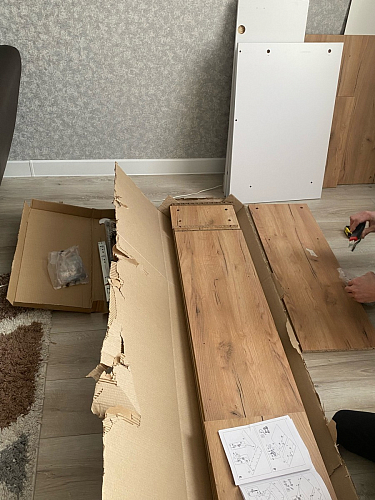 Письменный стол Комфорт 12.71 дуб золотой craft / белая аляска фото покупателя 60