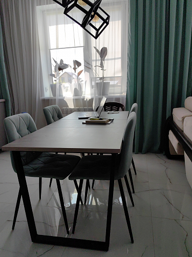 Стол раскладной Лота Лофт 120 25 мм юта / черный матовый фото покупателя 92